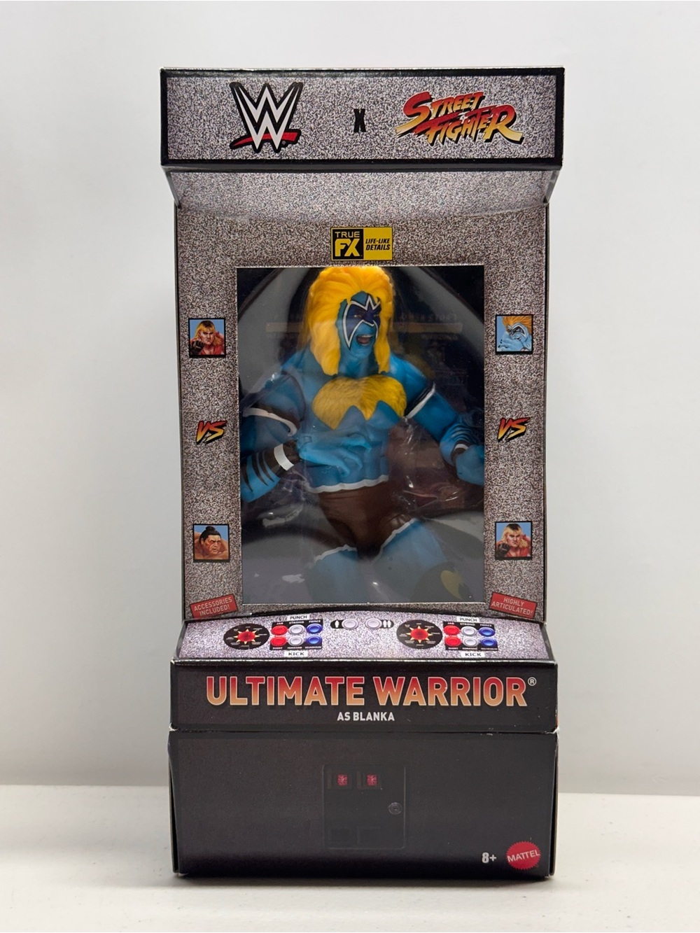 WWE Elite Collection Street Fighter Series 3 ULTIMATE WARRIOR as BLANKA Mattel